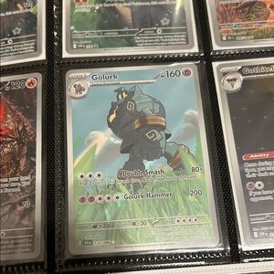 Pokemon Golurk Trading Card - Blue and Green